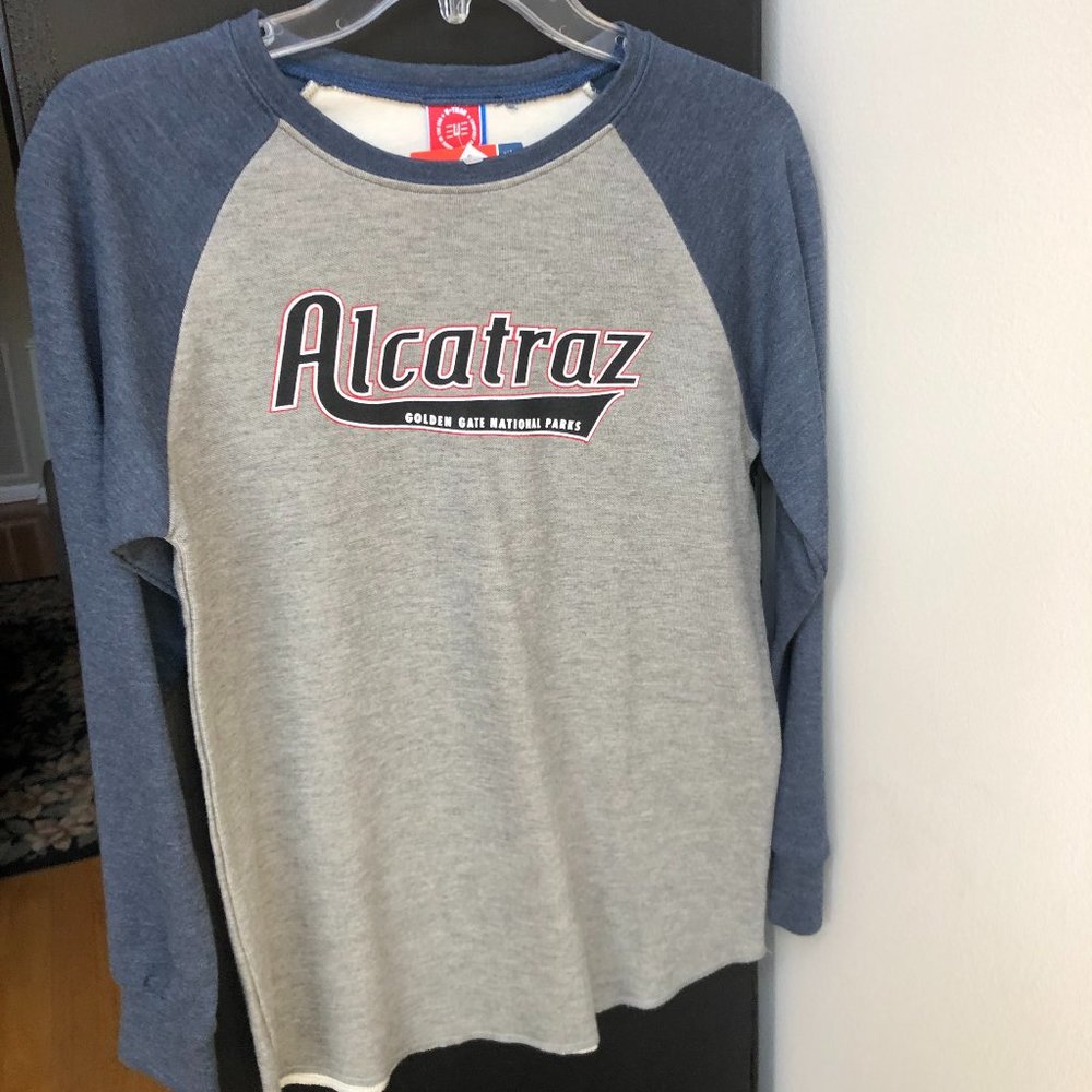 Alcatraz Raglan Sleeve Baseball Shirt from the Alcatraz Gift Shop